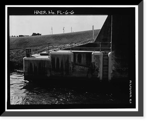 Hurricane Gate Structure 3, Herbert Hoover Dike on Lake Okeechobee, Belle Glade, Palm Beach County, FL - 6, Vintage Wall Art