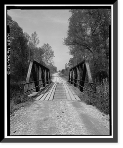 Historic Framed Print, Walton County Road 162 Bridge, Spanning Alcovy River at County Road 162, Social Circle vicinity, Walton County, GA - 3,  17-7/8" x 21-7/8"