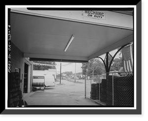 Greenhouse Service Station, 522 South Main Street, Woodstock, Cherokee County, GA - 6 Classic, Antique Print