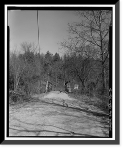 Historic Framed Print, Georgia DOT Bridge No. 111/01010/00186N, Spanning Noontootle Creek on County Road 218, Stock Hill vicinity, Fannin County, GA - 3,  17-7/8" x 21-7/8"