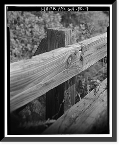 Historic Framed Print, Georgia DOT Bridge No. 145/01427/F/00050E, Spanning Long Cane Creek at County Road 29, West Point vicinity, Harris County, GA - 7,  17-7/8" x 21-7/8"