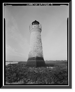 Cockspur Lighthouse, Cockspur Island, Savannah River, Savannah vicinity, Chatham County, GA - 3, Antique Poster
