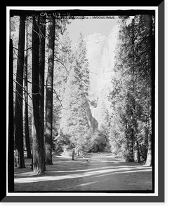 Historic Framed Print, Yosemite National Park Roads & Bridges, Yosemite Village, Mariposa County, CA - 11,  17-7/8" x 21-7/8"