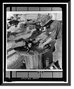 Historic Framed Print, Wall Street Gold Mill, Twentynine Palms vicinity, San Bernardino County, CA - 37,  17-7/8" x 21-7/8"
