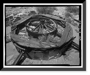 Historic Framed Print, Pinto Wye Arrastra, Twentynine Palms vicinity, San Bernardino County, CA - 5,  17-7/8" x 21-7/8"