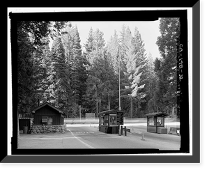 Historic Framed Print, Wawona Road, Between South Entrance & Yosemite Valley, Yosemite Village, Mariposa County, CA - 27,  17-7/8" x 21-7/8"
