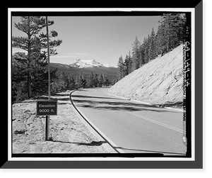 Historic Framed Print, Tioga Road, Between Crane Flat & Tioga Pass, Yosemite Village, Mariposa County, CA - 14,  17-7/8" x 21-7/8"