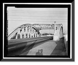 Historic Framed Print, Sixth Street Bridge, Spanning 101 Freeway at Sixth Street, Los Angeles, Los Angeles County, CA - 18,  17-7/8" x 21-7/8"