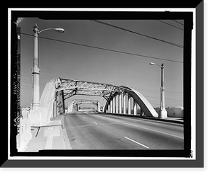 Historic Framed Print, Sixth Street Bridge, Spanning 101 Freeway at Sixth Street, Los Angeles, Los Angeles County, CA - 19,  17-7/8" x 21-7/8"