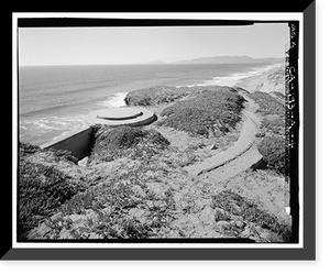 Historic Framed Print, Fort Funston, Panama Mounts for 155mm Guns, Skyline Boulevard & Great Highway, San Francisco, San Francisco County, CA - 4,  17-7/8" x 21-7/8"