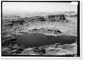 Antique Architecture - Parker Dam, California - Copper Basin Reservoir