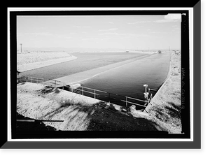 Historic Framed Print, Iron Mountain Pump Plant, South of Danby Lake, north of Routes 62 & 177 junction, Rice, San Bernardino County, CA - 11,  17-7/8" x 21-7/8"