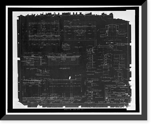 Historic Framed Print, United Engineering Company Shipyard, Electrical Services & Switching Station, 2900 Main Street, Alameda, Alameda County, CA,  17-7/8" x 21-7/8"