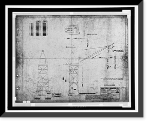 Historic Framed Print, United Engineering Company Shipyard, Crane, 2900 Main Street, Alameda, Alameda County, CA,  17-7/8" x 21-7/8"