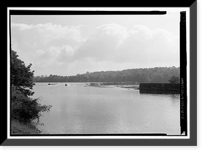 Historic Framed Print, Langdale Cotton Mill, Powerhouse & Dam, 5910 Nineteenth Avenue, Valley, Chambers County, AL - 4,  17-7/8" x 21-7/8"