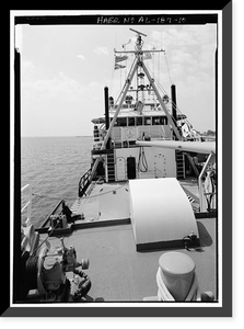 Historic Framed Print, U.S. Coast Guard Cutter WHITE PINE, U.S. Coast Guard 8th District Base, South Broad Street, Mobile, Mobile County, AL - 10,  17-7/8" x 21-7/8"