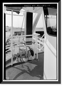 Historic Framed Print, U.S. Coast Guard Cutter WHITE PINE, U.S. Coast Guard 8th District Base, South Broad Street, Mobile, Mobile County, AL - 11,  17-7/8" x 21-7/8"