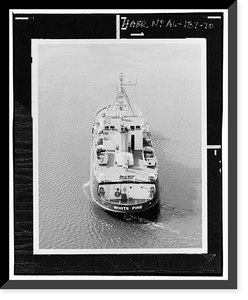 Historic Framed Print, U.S. Coast Guard Cutter WHITE PINE, U.S. Coast Guard 8th District Base, South Broad Street, Mobile, Mobile County, AL - 70,  17-7/8" x 21-7/8"
