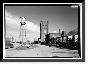 Historic Framed Print, Blue Spring Cotton Mill, Route 20, Oxford, Calhoun County, AL,  17-7/8" x 21-7/8"