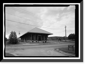Vicksburg & Brunswick Depot, South Randolph Avenue, Eufaula, Barbour County, AL - 2, Vintage Print