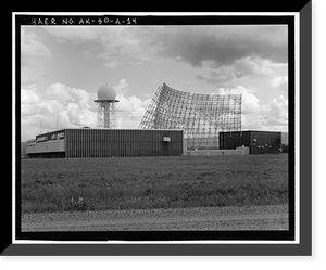 Historic Framed Print, Clear Air Force Station, Ballistic Missile Early Warning System Site II, One mile west of mile marker 293.5 on Parks Highway, 5 miles southwest of Anderson, Anderson, Denali Borough, AK - 14,  17-7/8" x 21-7/8"