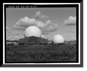 Historic Framed Print, Clear Air Force Station, Ballistic Missile Early Warning System Site II, One mile west of mile marker 293.5 on Parks Highway, 5 miles southwest of Anderson, Anderson, Denali Borough, AK - 15,  17-7/8" x 21-7/8"