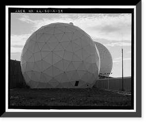 Historic Framed Print, Clear Air Force Station, Ballistic Missile Early Warning System Site II, One mile west of mile marker 293.5 on Parks Highway, 5 miles southwest of Anderson, Anderson, Denali Borough, AK - 19,  17-7/8" x 21-7/8"