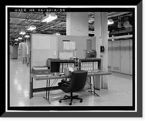 Historic Framed Print, Clear Air Force Station, Ballistic Missile Early Warning System Site II, One mile west of mile marker 293.5 on Parks Highway, 5 miles southwest of Anderson, Anderson, Denali Borough, AK - 34,  17-7/8" x 21-7/8"