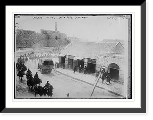 Vintage Americana Print - Lancers outside Jaffa Gate, Jerusalem