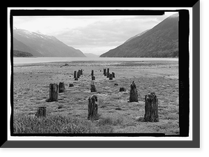 Historic Framed Print, Dyea Townsite (Ruins), Skagway, Municipality of Skagway Borough, AK - 2,  17-7/8" x 21-7/8"