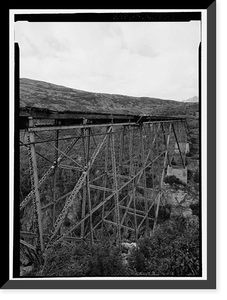 White Pass & Yukon Railroad, Cantilever Bridge, Skagway, Municipality of Skagway Borough, AK - 4, Antique Print