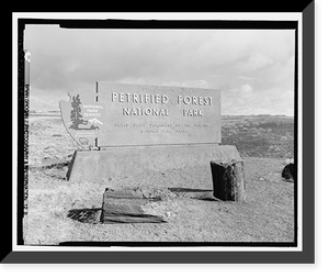 Historic Framed Print, Petrified Forest National Park Roads & Bridges, Holbrook, Navajo County, AZ - 29,  17-7/8" x 21-7/8"