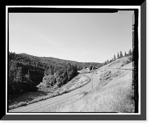 Historic Framed Print, Redwood National & State Parks Roads, California coast from Crescent City to Trinidad, Crescent City, Del Norte County, CA - 10,  17-7/8" x 21-7/8"