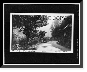 Historic Framed Print, Redwood National & State Parks Roads, California coast from Crescent City to Trinidad, Crescent City, Del Norte County, CA - 41,  17-7/8" x 21-7/8"