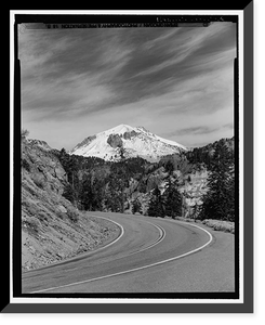 Historic Framed Print, Lassen Park Road, Mineral, Tehama County, CA - 16,  17-7/8" x 21-7/8"