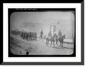 Historic Framed Print, British troops in outside Jerusalem,  17-7/8" x 21-7/8"