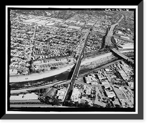 Historic Framed Print, Los Angeles River Bridges, Los Angeles, Los Angeles County, CA - 4,  17-7/8" x 21-7/8"