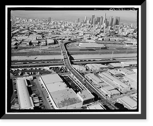 Historic Framed Print, Los Angeles River Bridges, Los Angeles, Los Angeles County, CA - 27,  17-7/8" x 21-7/8"