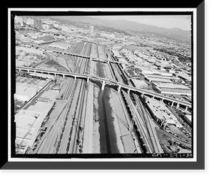Historic Framed Print, Los Angeles River Bridges, Los Angeles, Los Angeles County, CA - 28,  17-7/8" x 21-7/8"