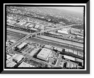 Historic Framed Print, Los Angeles River Bridges, Los Angeles, Los Angeles County, CA - 29,  17-7/8" x 21-7/8"
