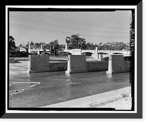 Historic Framed Print, Glendale-Hyperion Viaduct, Spanning Golden State Freeway (Interstate 5) and Los Angeles River, Los Angeles, Los Angeles County, CA,  17-7/8" x 21-7/8"