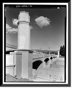Glendale-Hyperion Viaduct, Spanning Golden State Freeway (Interstate 5) and Los Angeles River, Los Angeles, Los Angeles County, CA - 7, Antique Poster