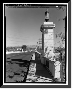 Historic Framed Print, Fletcher Drive Bridge, Spanning Los Angeles River, Los Angeles, Los Angeles County, CA - 4,  17-7/8" x 21-7/8"
