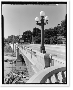 Historic Framed Print, North Broadway Bridge, Los Angeles, Los Angeles County, CA - 9,  17-7/8" x 21-7/8"
