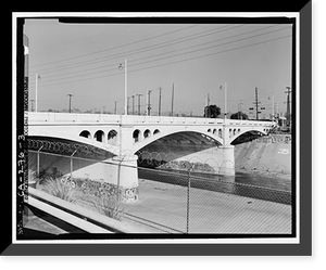 Historic Framed Print, North Main Street Bridge, Los Angeles, Los Angeles County, CA - 3,  17-7/8" x 21-7/8"