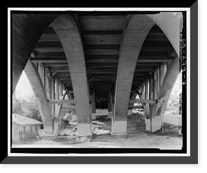 Historic Framed Print, Fourth Street Bridge, Spanning Lorena Avenue, Los Angeles, Los Angeles County, CA - 7,  17-7/8" x 21-7/8"
