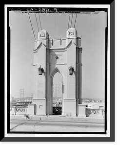 Fourth Street Viaduct, Spanning Los Angeles River, Los Angeles, Los Angeles County, CA - 9, Vintage Poster