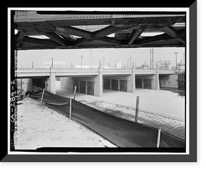 Historic Framed Print, Washington Boulevard Bridge, Los Angeles, Los Angeles County, CA - 2,  17-7/8" x 21-7/8"