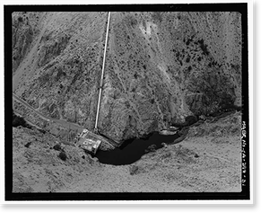Historic Framed Print, Los Angeles Aqueduct, From Lee Vining Intake (Mammoth Lakes) to Van Norman Reservoir Complex (San Fernando Valley), Los Angeles, Los Angeles County, CA - 31,  17-7/8" x 21-7/8"