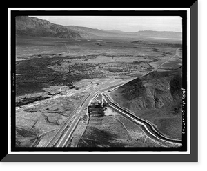 Historic Framed Print, Los Angeles Aqueduct, From Lee Vining Intake (Mammoth Lakes) to Van Norman Reservoir Complex (San Fernando Valley), Los Angeles, Los Angeles County, CA - 43,  17-7/8" x 21-7/8"